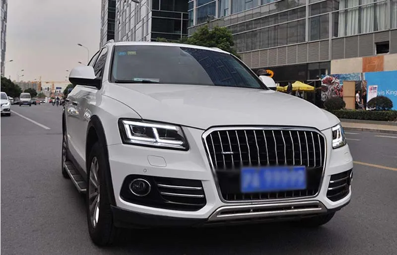 2 шт. автомобильный стиль светодиодный фары для Audi Q5 2009- для Q5 Головной фонарь светодиодный DRL Объектив двойной луч H7 HID Xenon bi xenon объектив