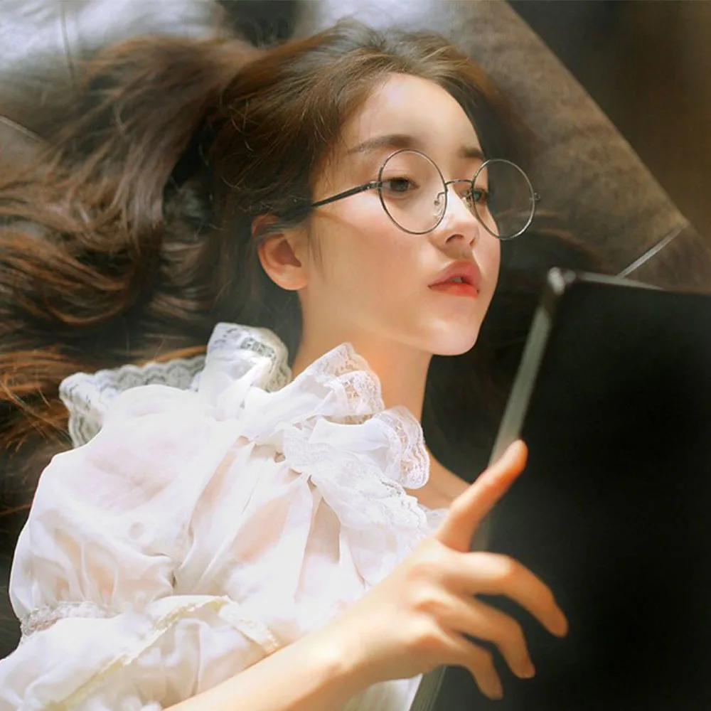 Korean Vintage Glasses Clear Elegant Retro Round Sunglasses Women Sexy Sun Female Metal Optical Frame Men Shades | Аксессуары для