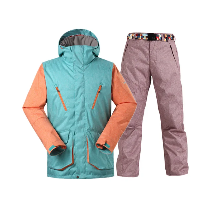 GSOU горнолыжный костюм мужской лыжный лыжи куртка зимний и брюки|ski suits for men|ski suitski