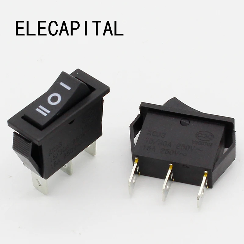 Акция! 5 шт. x 3 Pin SPDT переключатель рокер с позициями 10 А/250 В 15 А/125 переменного