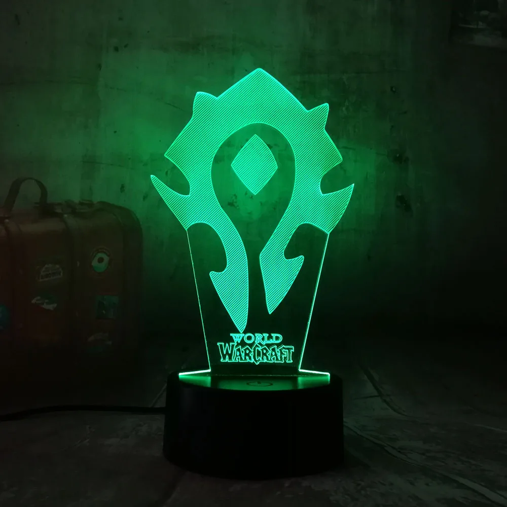 Новый RGB светодиодный светильник ing лампа WOW игра символ акриловые 3D ночной