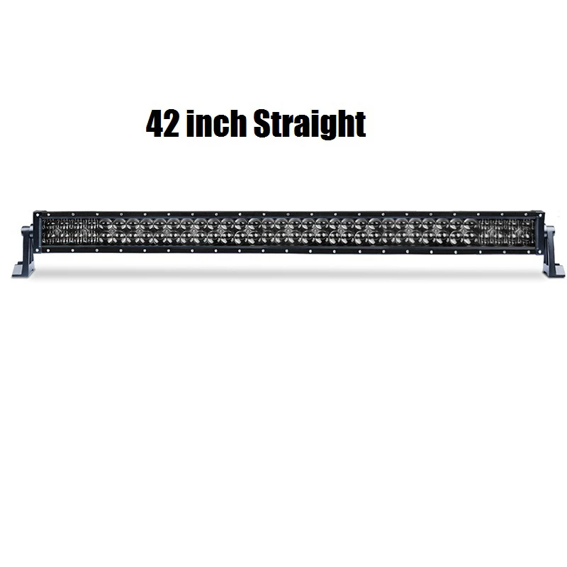 Straight 42inch Led RACBOX 400 Вт 300 Вт 200 Вт 22 32 42 дюймов прямой/изогнутый СВЕТОДИОДНЫЙ светильник черный 5D объектив Супер фишки комбинированный луч для внедорожника UAZ 4x4 4WD - Цвет: Straight 42inch Led