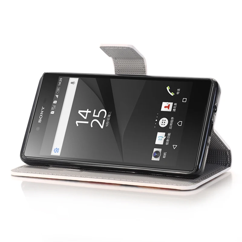 Кожаный чехол-бумажник с откидной крышкой для Sony Xperia X XA XP Z Z1 Z2 Z3 Z4 Z5 compact Premium M2 M4 M5