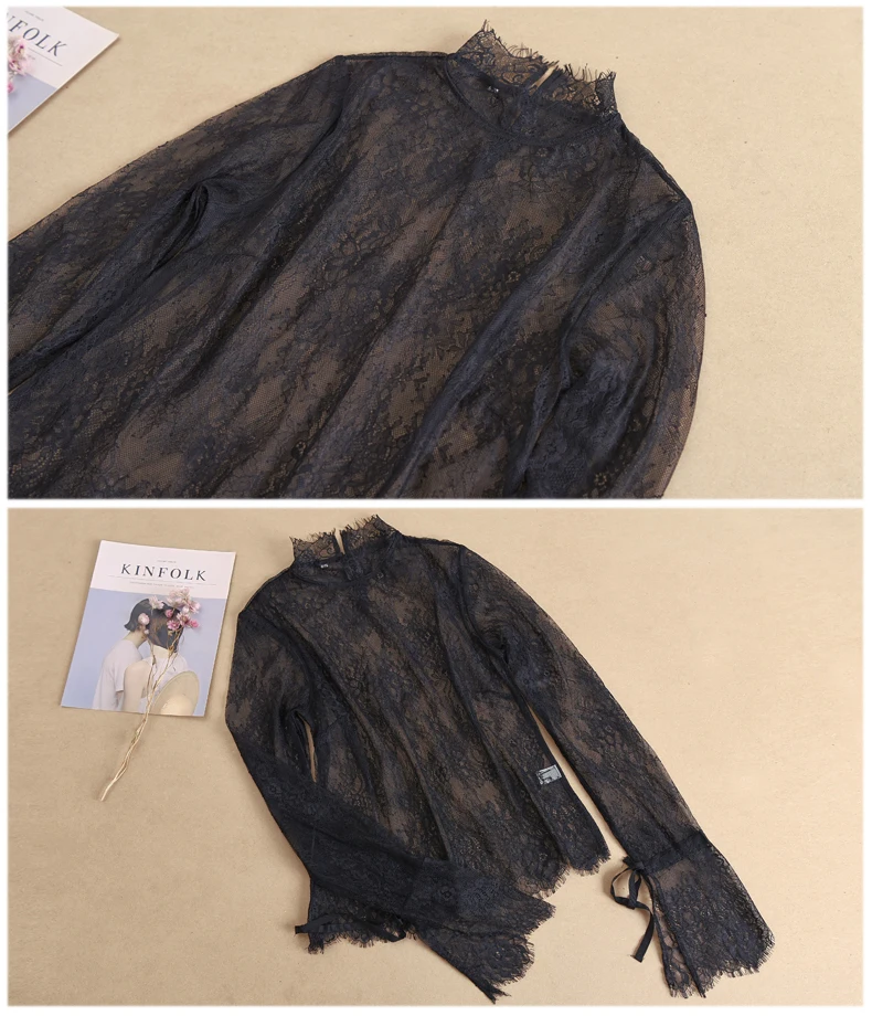 Fashion Shirt fake collar Soft Female Half Detachable Collar lace crochet long blouse false elastic |