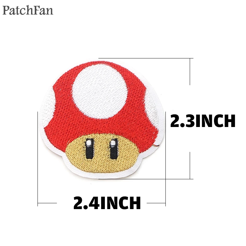 Patchfan Супер Марио аппликационные заплатки Сделай Сам железо на para обуви джинсы мешок рубашка одежда Джерси стикер в стиле панк вышитый значок A1829 - Цвет: 11