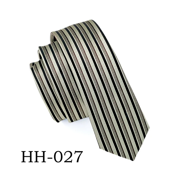 HH027 Мужские модные аксессуары 20 стиль жаккардовый тканый 6 см тонкий галстук Повседневный галстук для мужчин - Цвет: HH027