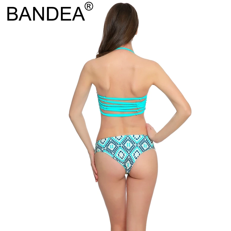 BANDEA 2017 Bikini New Swimwear For Women Push Up Summer Biquinis Sexy Mini Thong Print Low Waist Bikinis |