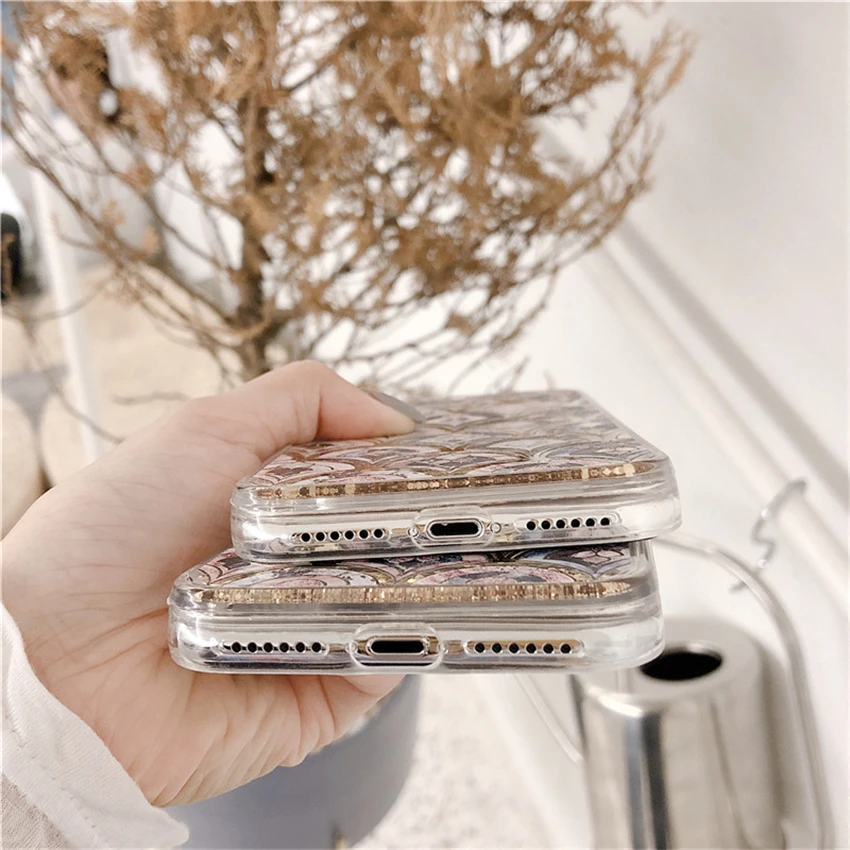 Винтаж Этническая Стиль телефона Чехлы для iPhone 6 S плюс Блеск Жидкость зыбучие