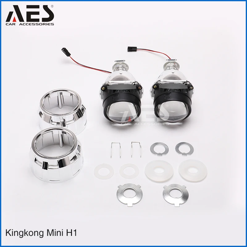 AES 2,5 дюймов Kingkong Mini H1 bi-xenon проектор Объектив для модификации фар, 3-го поколения Модернизированный, Премиум качество