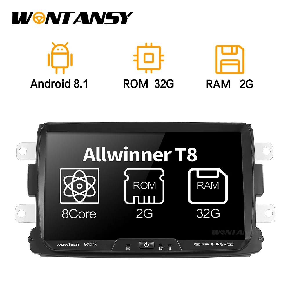 Восьмиядерный android 9 0 автомобильный dvd для dacia lodgy Logan Duster с 1 din радио gps видео wifi