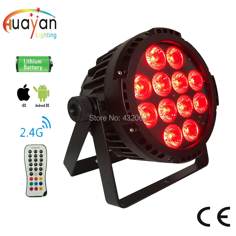Уличные светодиодные светильники ночного клуба 64 батареи 12x12 Вт dmx uplighting