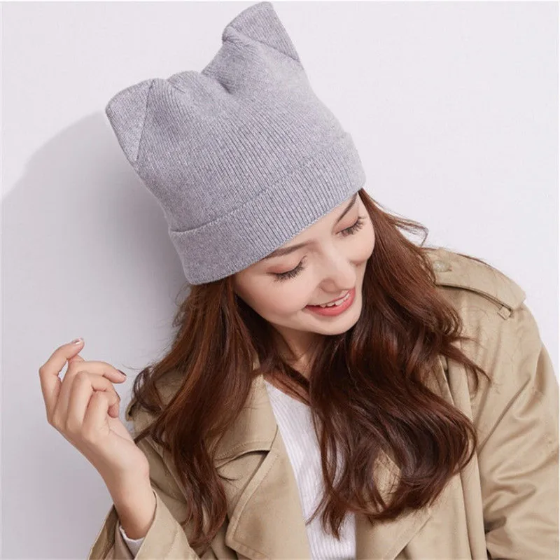 2018 New Pom Poms Winter Hat for Women Fashion Solid Warm Hats Knitted Beanies Cap Brand Thick Female Wholesale | Аксессуары для