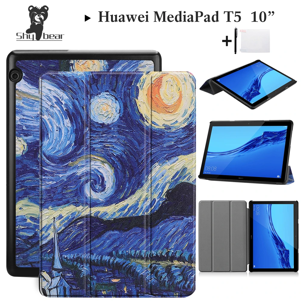 Чехол с шелковым принтом для huawei MediaPad T5 10 '' чехол дюймов AGS2 W09/L09/L03/W19