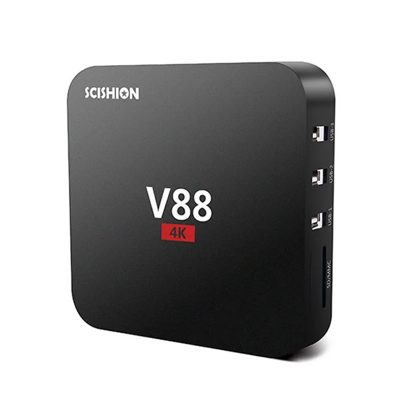 ТВ приставка SCISHION V88 50 шт. четырехъядерный процессор Rockchip 3229 4K H.265 1 ГБ DDR3 ОЗУ 8 Гб eMMC