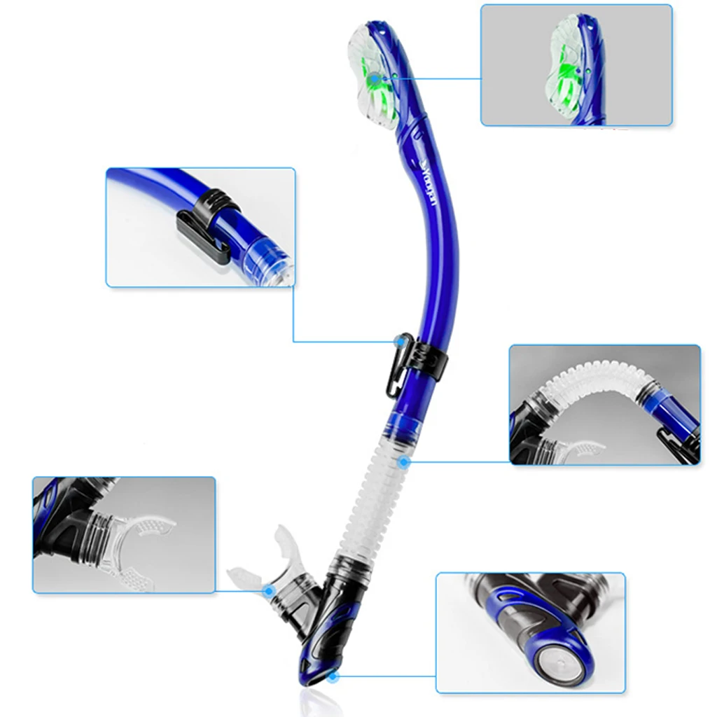 Полностью сухой дыхательный трубчатый респиратор для взрослых плавания из