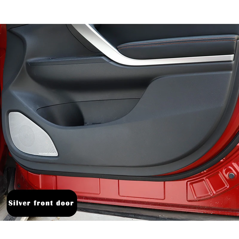 4 шт. для Eclipse Cross 2018 отделка динамиков двери Аксессуары Крышка алюминиевый сплав