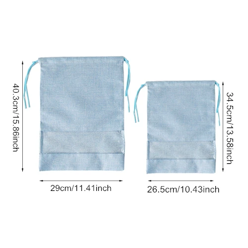 Blue Shoes Bag 2 шт./компл. льняная обувь шнурок сумка Для женщин Для мужчин Путешествия Одежда пылезащитный хранения Организатор интимные вещи - Цвет: Blue Shoes Bag