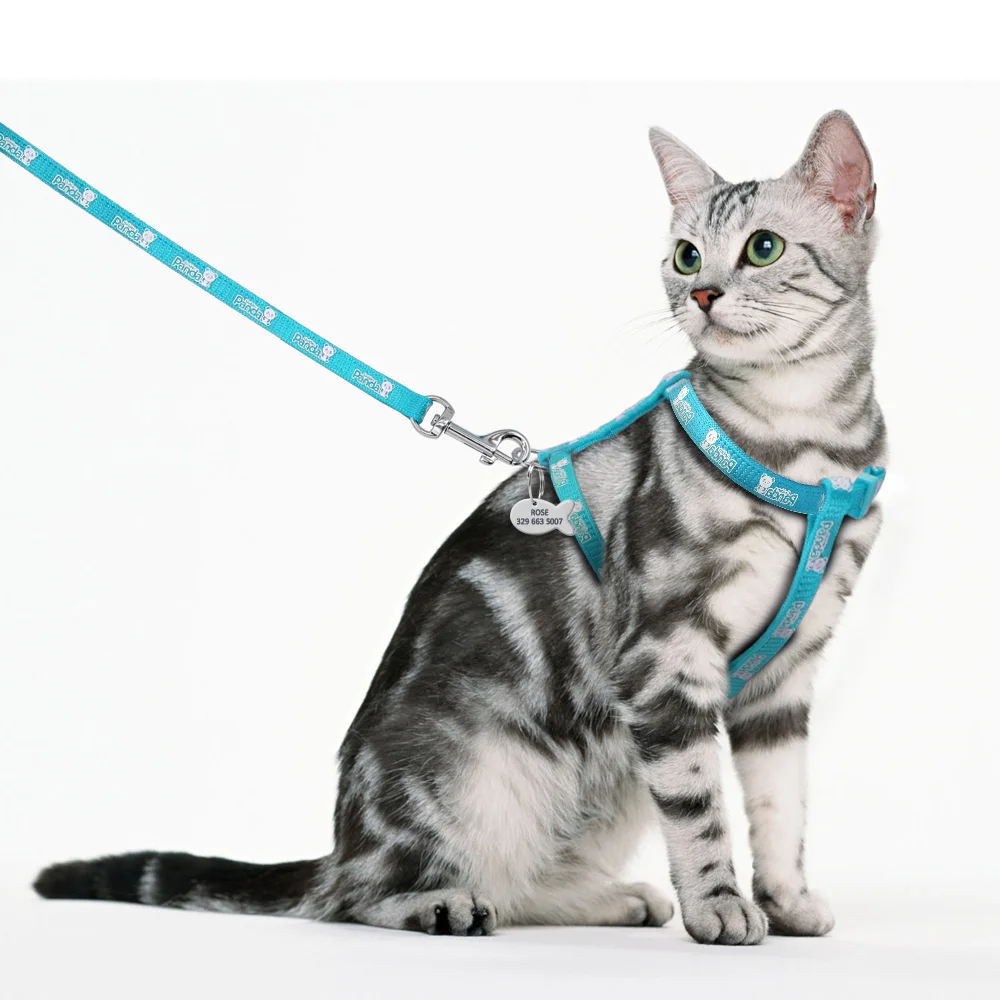 Регулируемый нейлоновый Светоотражающий Поводок для кошек и щенков|cat belt|cat harness