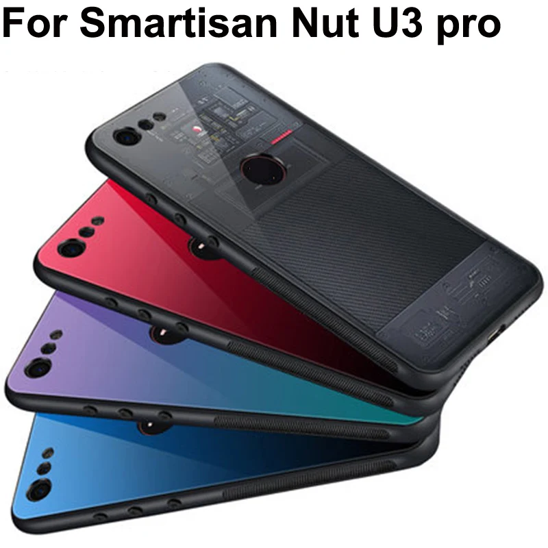Градиентный чехол-накладка из закаленного стекла для Smartisan Nut U3 U2Pro U3Pro Pro2s чехол для Smartisan Nut U2 Pro coque U3 Pro shell