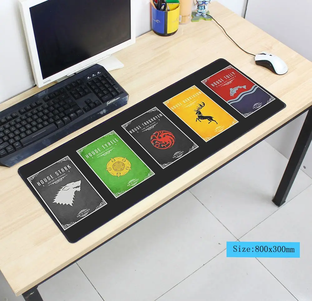 size 800x300x2mm Коврик для мыши "Игра престолов" 80x30 см Коврик для мыши notbook компьютерный коврик для мыши locrkand игровой коврик для мыши геймер для клавиатуры коврики для мыши - Цвет: size 800x300x2mm