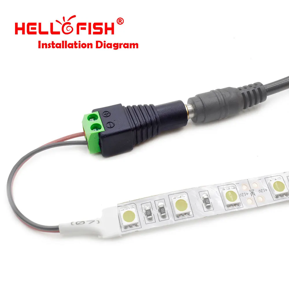 Здравствуйте Fish JR 5 5*2 1 мм 12 В постоянного тока гнездовой разъем питания штекер