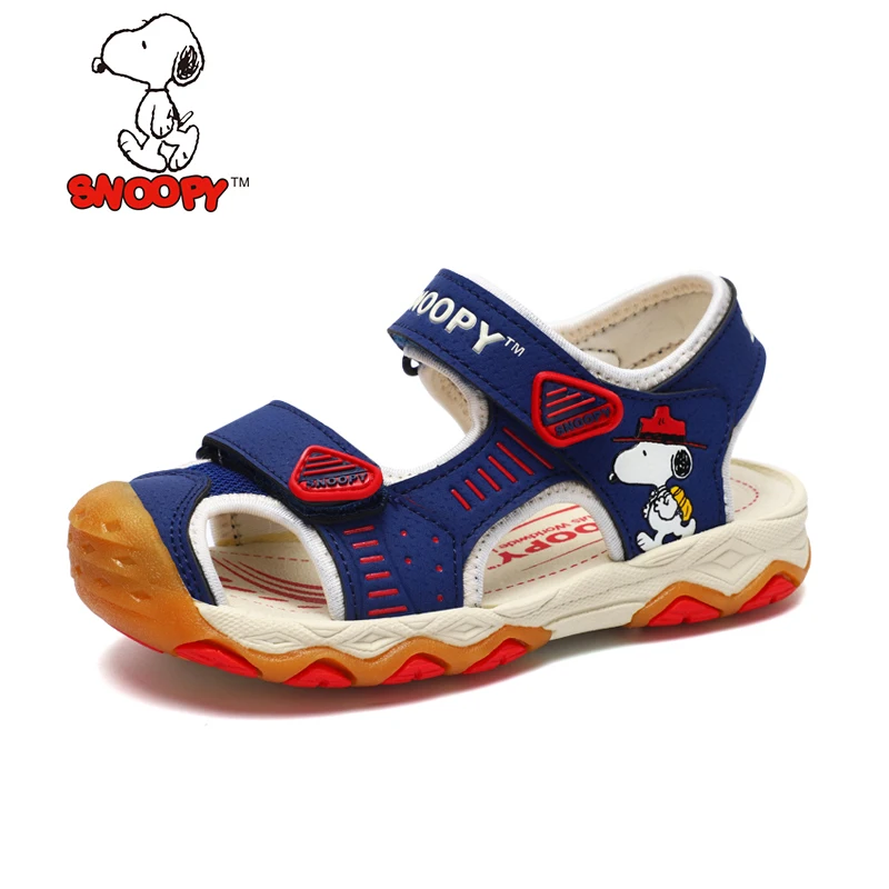 Snoopy/летние сандалии Детские пляжные с закрытым носком нескользящая обувь для