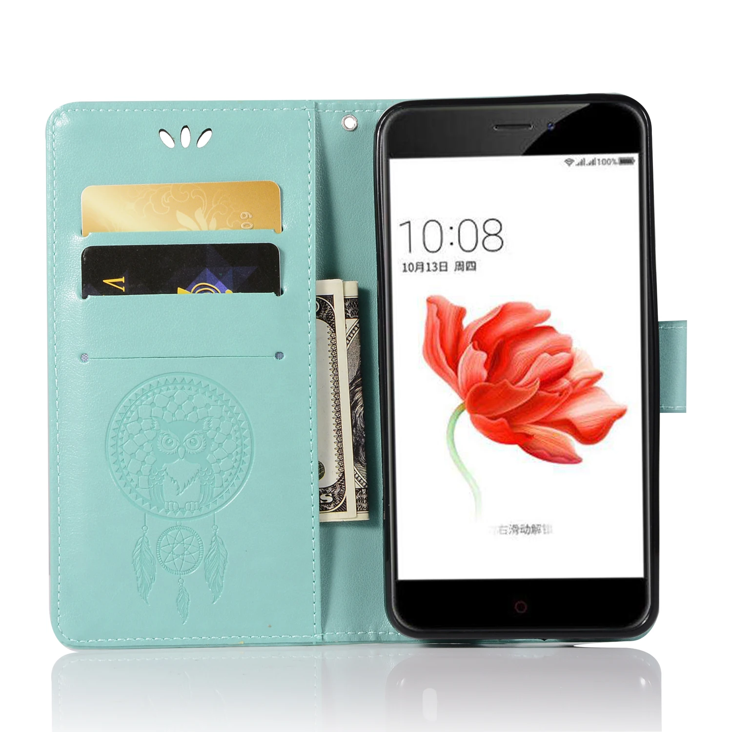 Сова Тиснением Бумажник чехол для Nokia N2/N6 2018/N7/N7 Плюс/N9 кожаный флип N2 мобильный