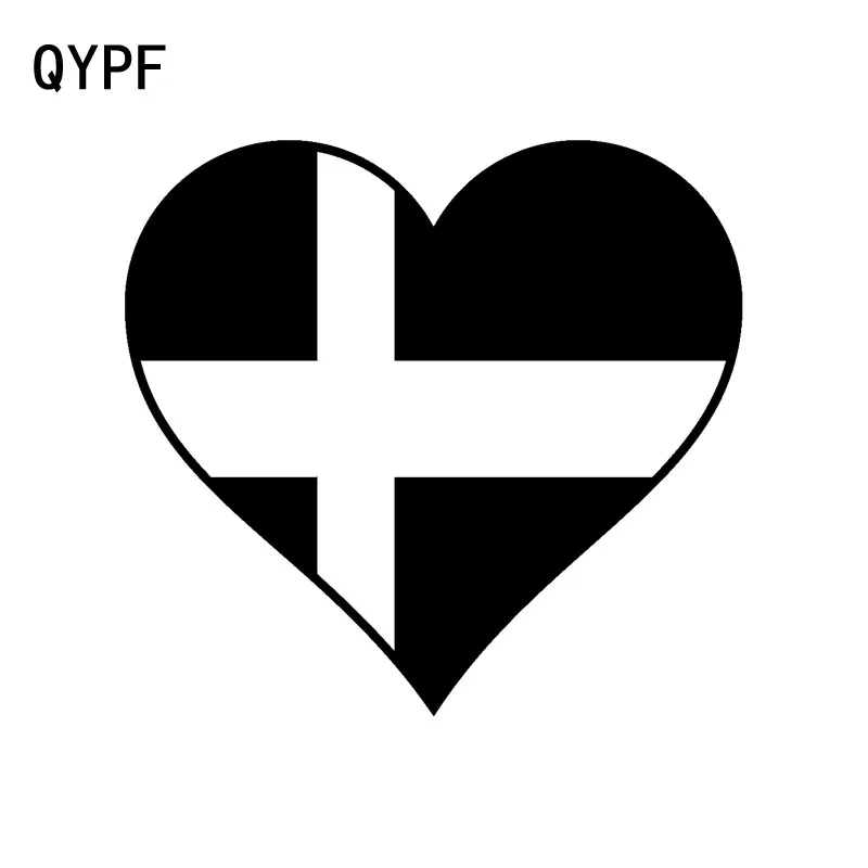 QYPF 15 см * 14 Мода Швеция сердце любовь автомобиль Стайлинг автомобиля наклейка