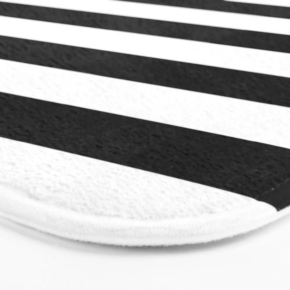 Горизонтальные полосы (черный/белый) печать коврик для дома украшения