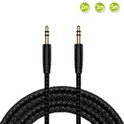 Новый 235 м нейлоновая оплетка разъем 3,5 мм аудиокабель штекер стерео AUX кабель mM шнур для наушников для iPhone Автомобильный Динамик Наушники MP34