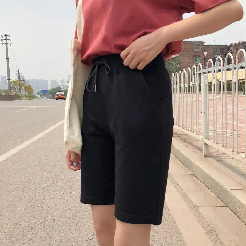 2018 S-2XL летние шорты Твердые упругие талии бермуды Повседневное Короткие штаны