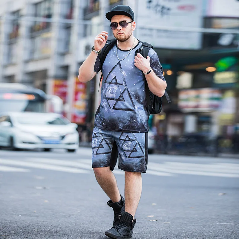 Мужские шорты в стиле панк хлопковые до колена хип хоп летние для бега английском