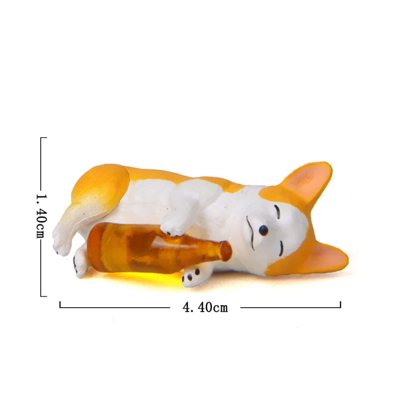 yellow dog yellow 1 шт., забавная для кошек собак, напиток, вино, мультяшная фигурка животного, модель, садовая фея, декор, стекло, DIY аксессуары, миниатюрное украшение для дома - Цвет: yellow dog yellow
