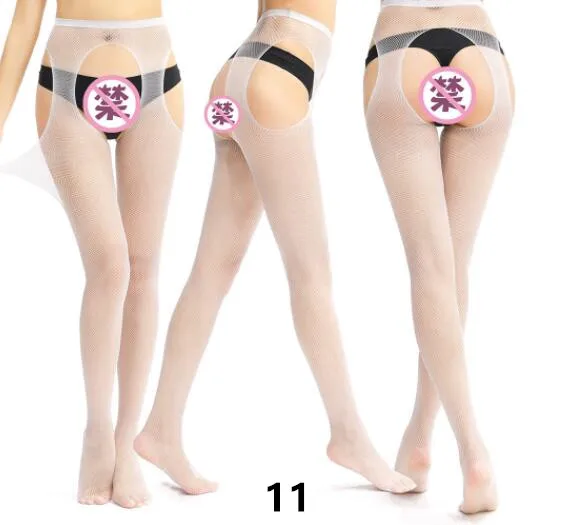 11 SHENGRENMEI NEW Fashion Sexy Stockings Women Embroidery Open Crotch Pantyhose Plus Size Female 15 Style Tights Garter Lingerie - Цвет: 11