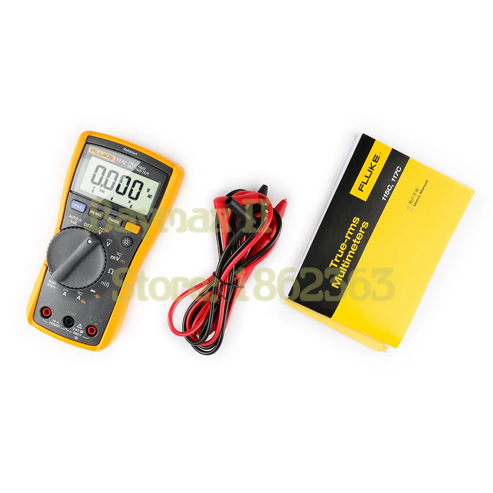 Цифровой мультиметр Fluke 117C True RMS с автоматическим напряжением с переменным/постоянным током, емкостью, сопротивлением, частотным измерением