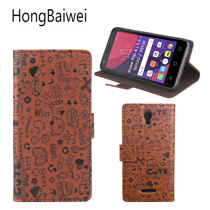 Чехол книжка для телефона чехол Alcatel Pixi 4 5 5012G 5012F 3 45X S3 сумки чехол|case cover|phone bagphone