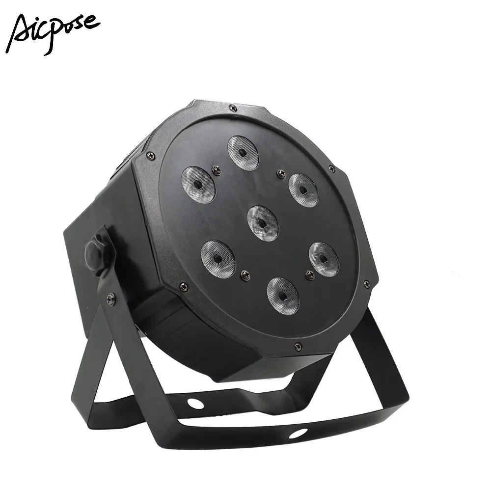 

12Pcs/lots 7x12W led Par Lights With 12in1 Flight Case RGBW 4in1 Flat Par Led DMX512 Disco Lights Professional Stage DJ Equipmen