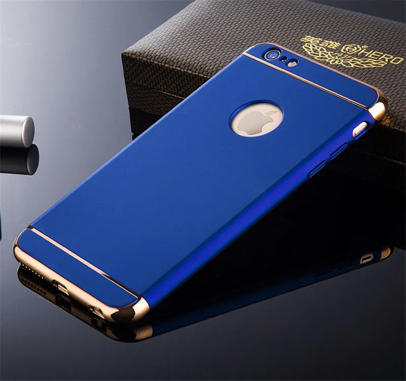 Чехол для iPhone 6, чехол для iPhone 6S i6, 3 в 1, позолоченный ПК Жесткий Чехол для iPhone 6, защитный чехол для телефона