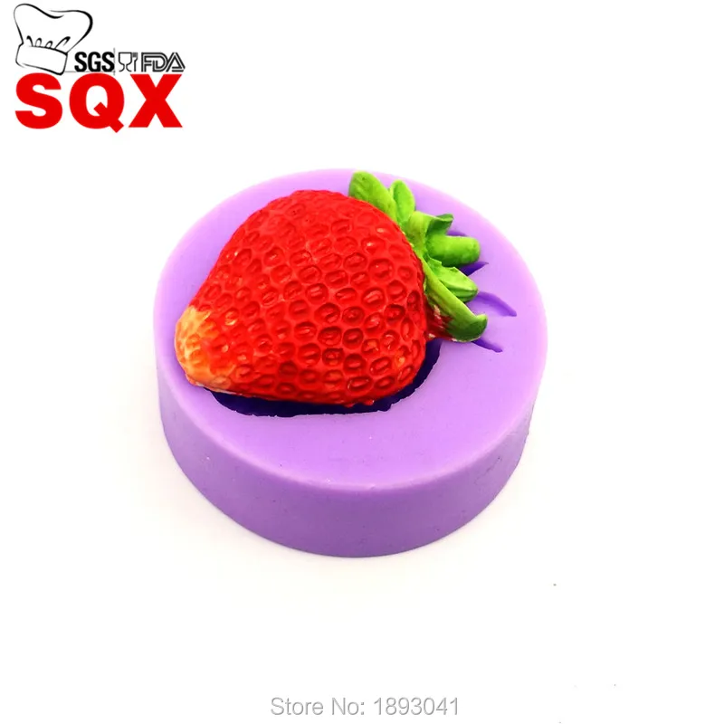 Милая форма для торта в виде клубники с мастикой шоколада кухонный силиконовый