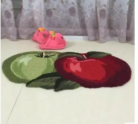Зеленые и красные яблоки ковер коврик для фруктов проданы нащего завода|apple rug|mat