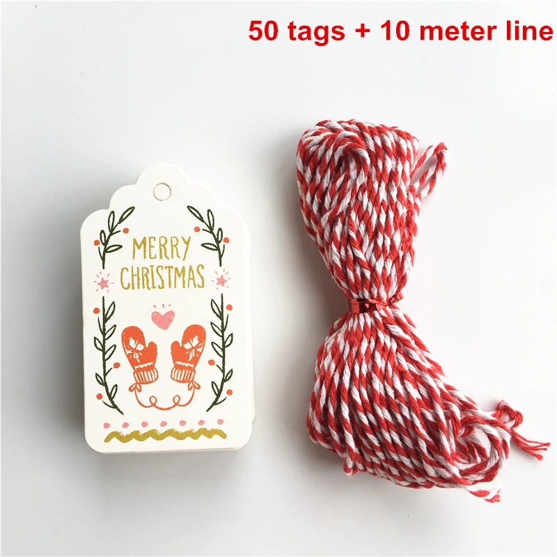 Xmas gloves tags Рождественские украшения для дома, 10 м, 100 шт., светодиодный Медный Серебряный провод, свадебные праздничные вечерние украшения, год, B - Цвет: Xmas gloves tags