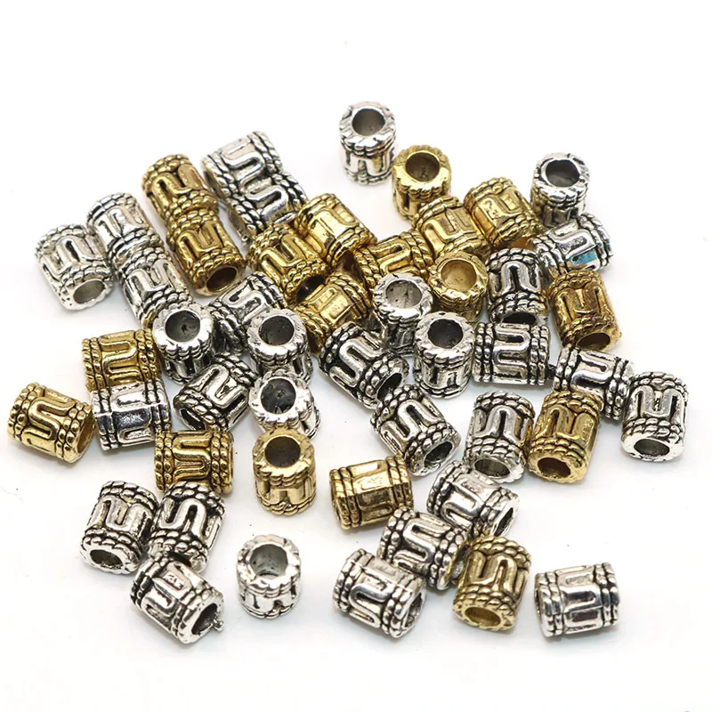 6 мм 100 шт./лот трубчатые шапочки для бусин посеребренные из цинкового сплава