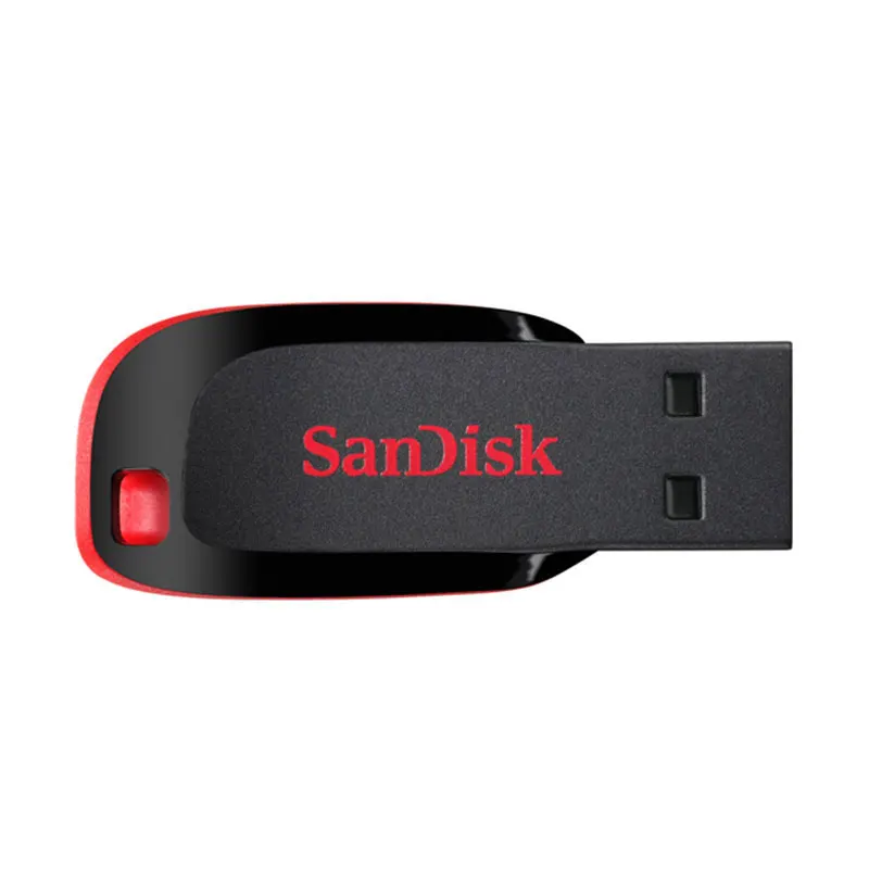 Черный SanDisk USB 2,0 Мини-флеш-накопители 64 ГБ 32 ГБ 16 ГБ флеш-накопитель U диск USB ключ Флешка для ПК - Цвет: Черный