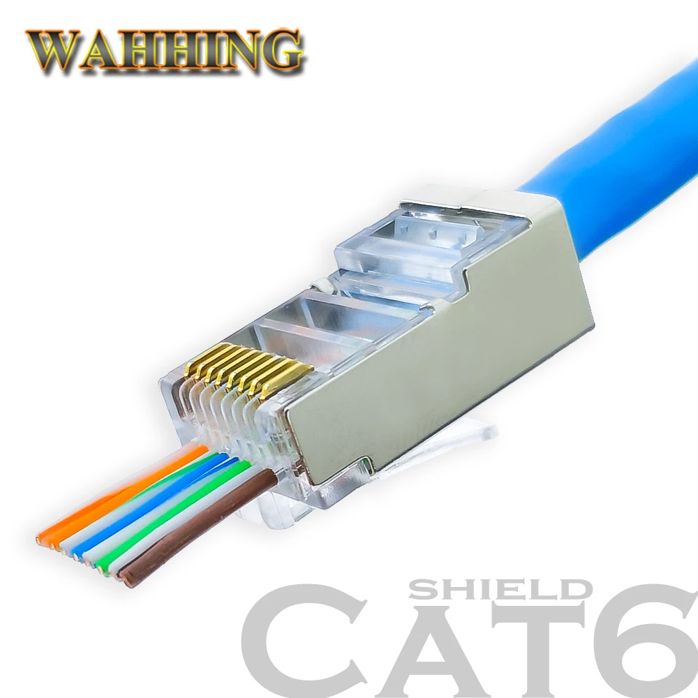 Сетевой разъем Rj45 Cat5e Cat6 8P8C металлический экранированный модульный Cat 6 клеммы с