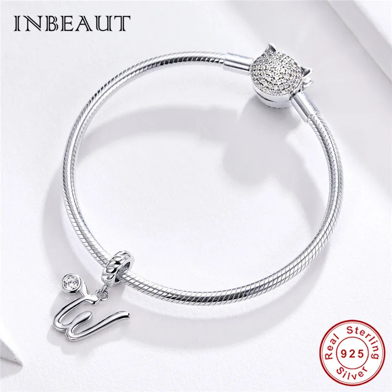 INBEAUT 100% реальные фотообои серебряные 26 английских капитальных букв бусины