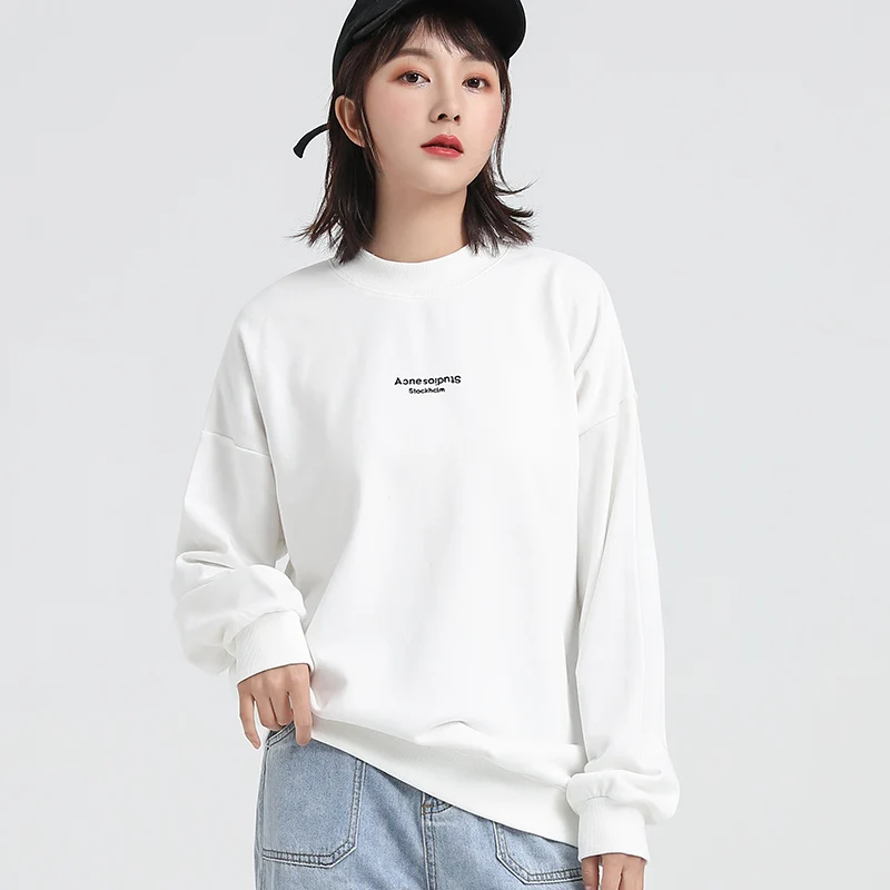 Jvzkass 2019 new top loose student wild pullover sweat female casual sports round neck long sleeve sweatshirt Z311 | Женская одежда