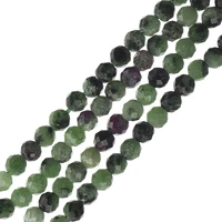 wholesale diamond shape faceted light and dark green 3 2mm epidote stone for jewel making diy bracelet 16inch loose beads h528