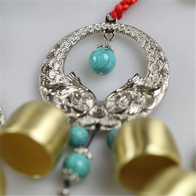 Новое оригинальное национальное стильное серебряное кольцо Ox Head Wind Chimes