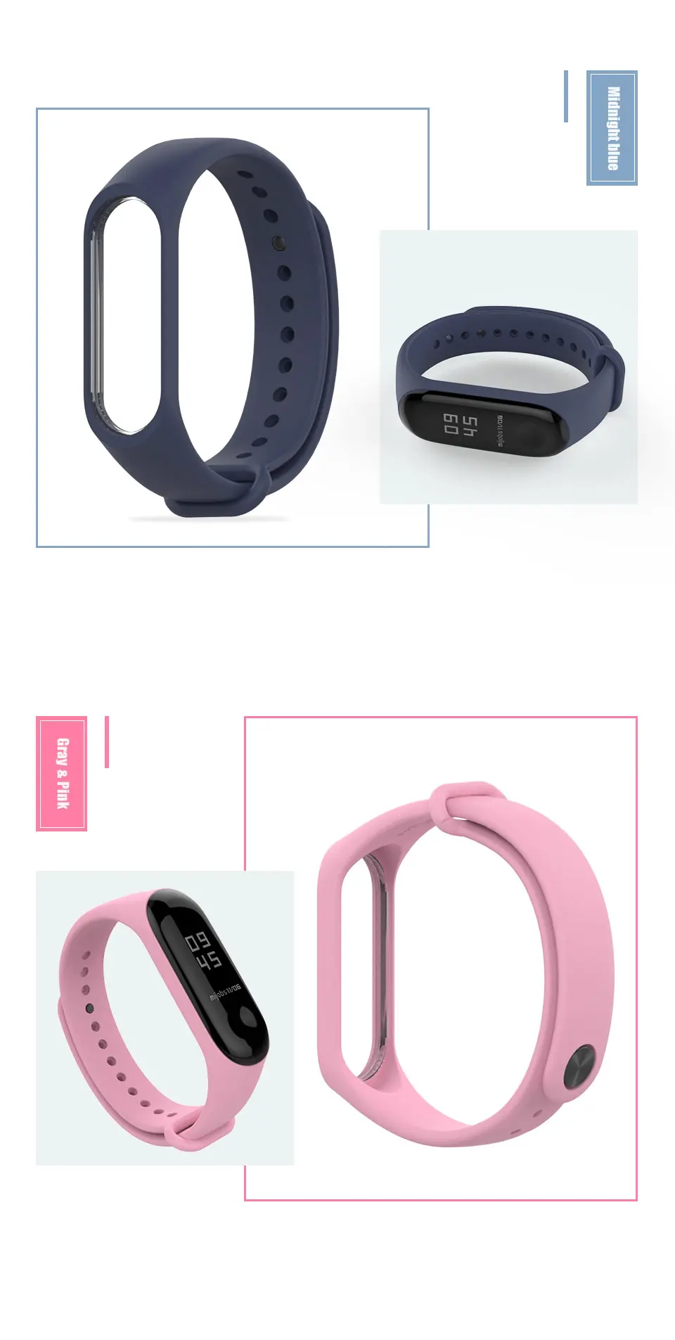 Mi jobs mi Band 4 3 ремешок браслет спортивные часы силиконовый ремешок аксессуары mi band 4 3 браслет для Xiaomi mi группа 4 3