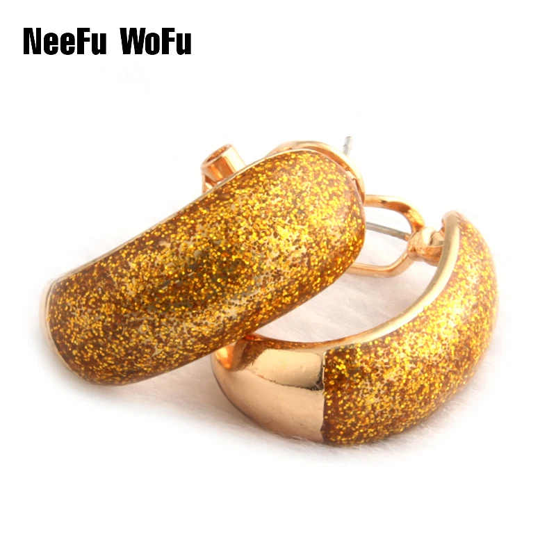 

NeeFu WoFu Drop Big Earring Flash Printed Metal for Woman Ear Ring Large Long Brinco Printing Accessories Oorbellen Earrings
